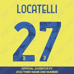 Locatelli 27 (Official Juventus 2021/22 Third Name and Numbering)